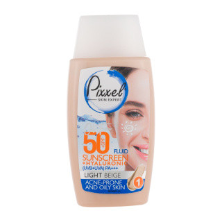 ضد آفتاب رنگی پیکسل با Spf50 مناسب پوست چرب حجم 50 میلی لیتر