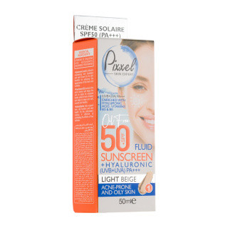 ضد آفتاب رنگی پیکسل با Spf50 مناسب پوست چرب حجم 50 میلی لیتر