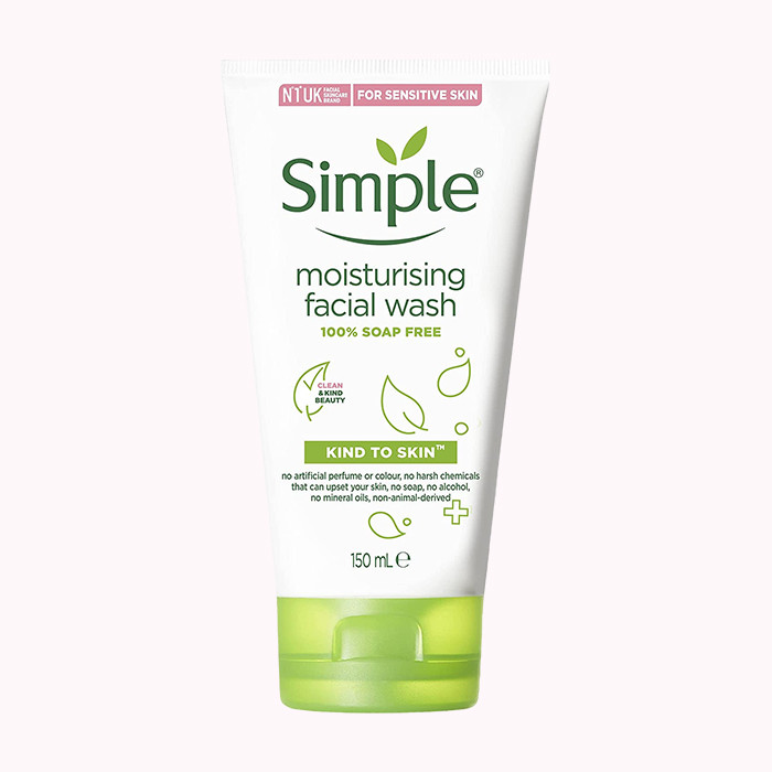ژل شستشو رطوبت رسان صورت سیمپل مدل Moisturising حجم 150 میلی لیتر