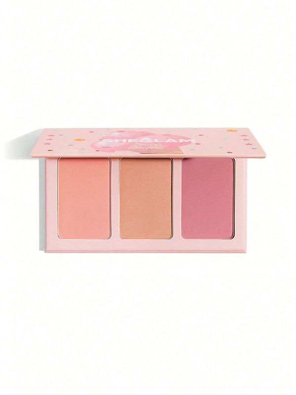 پالت رژگونه سه رنگ شیگلم (SHEGLAM Tri-Color Blush Palette) با سه رنگ هماهنگ برای برجستهسازی و شاداب کردن گونهها